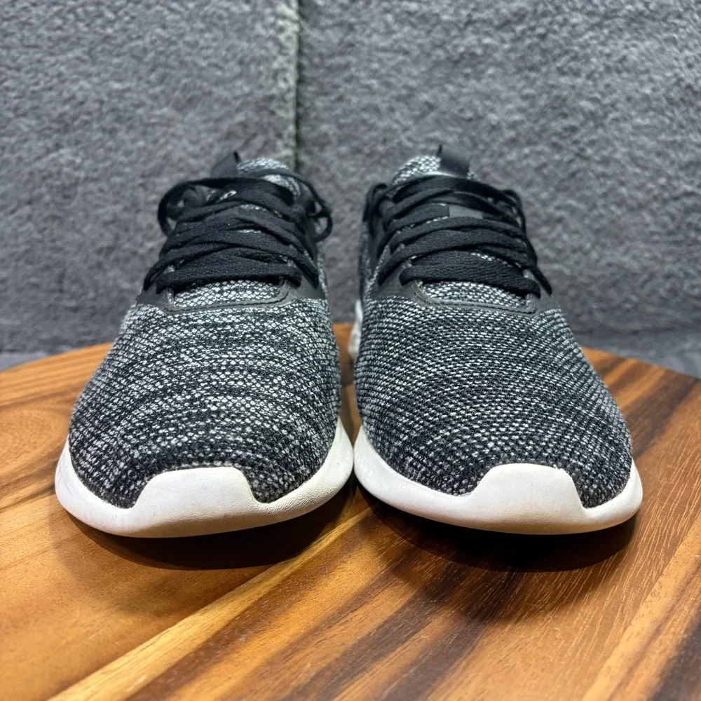 Adidas Fluidstreet Mens Running Shoes Black White Knit Sneakers FX8921 Size 12